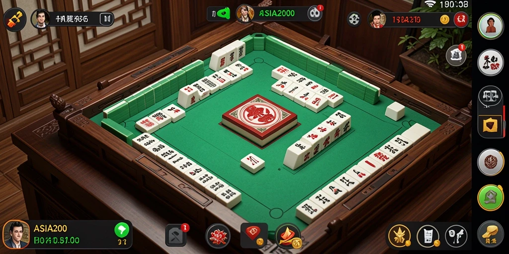 Screenshot gameplay ASIA200 menampilkan momen seru permainan Mahjong.