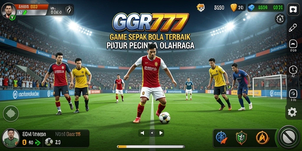 Tampilan utama gameplay GGR777 yang mendebarkan dalam aksi sepak bola.