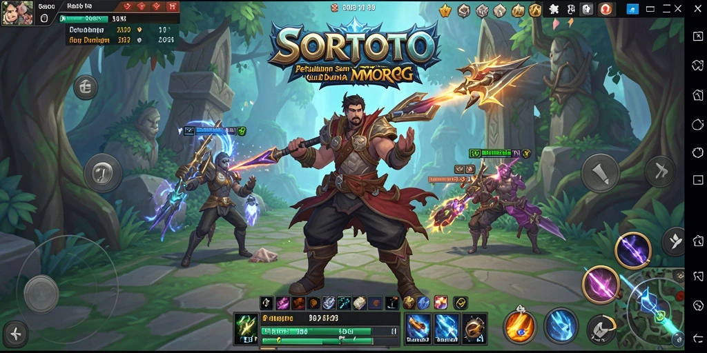 Tampilan gameplay SORTOTO yang menakjubkan dalam dunia MMORPG.