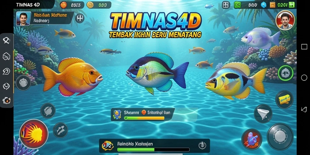 Tampilan seru gameplay Tembak Ikan di TIMNAS4D.