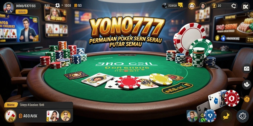 Screenshot gameplay poker di YONO777 dengan tampilan yang menarik.